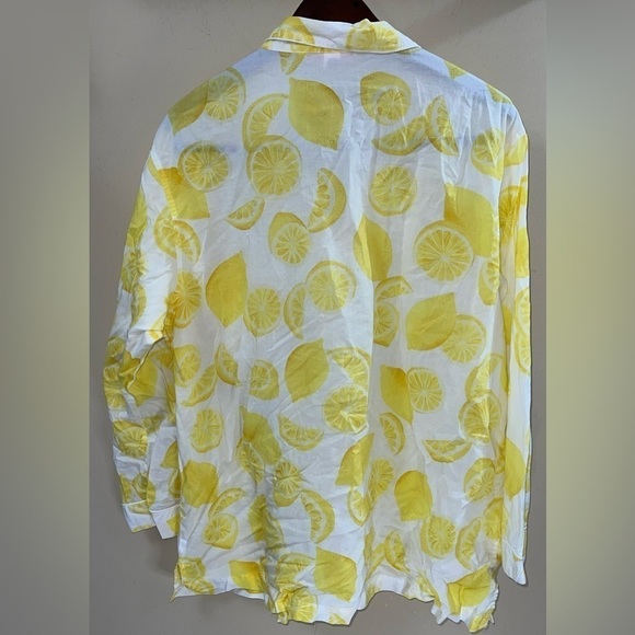 Victoria Secret Lemon Print Pajama Top Size XL - Picture 3 of 5